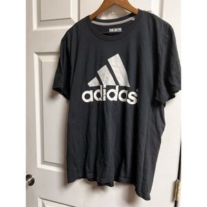 300-019 Adidas Large Logo Tee Shirt Men's XL Black White‎ X-Large Tshirt